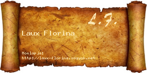 Laux Florina névjegykártya